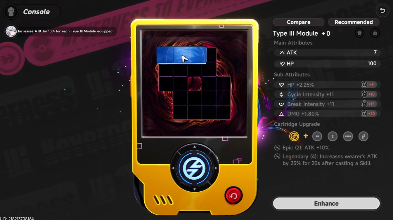 neverness to everness Console cartridges and modules system - NTE