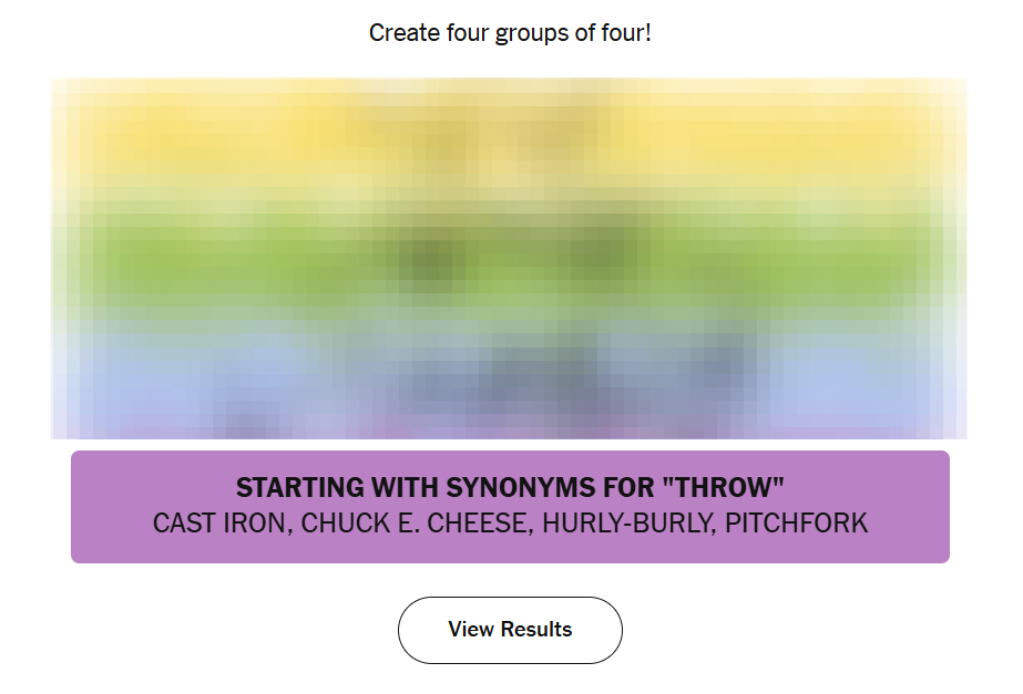 NYT Connections Answers: 25 April 2026
