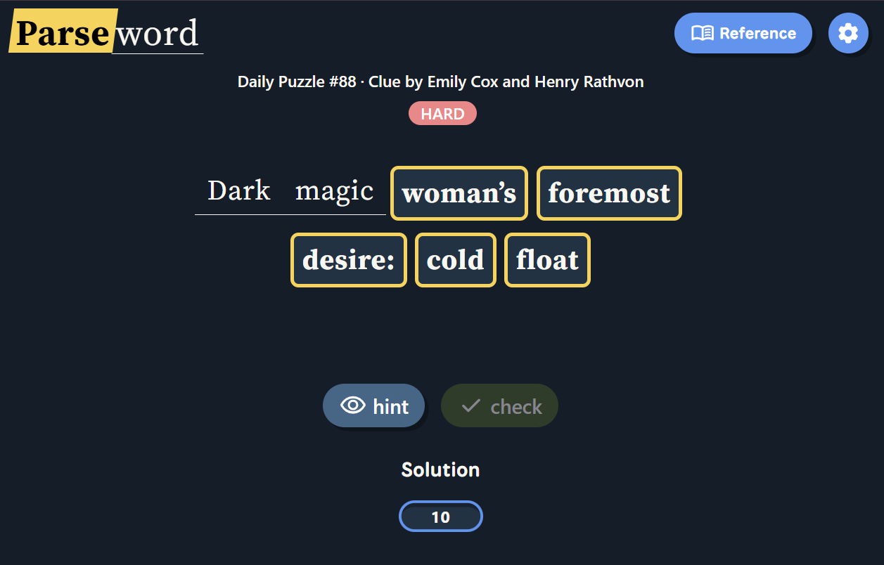 Parseword Hints and Solutions Today: April 27, 2026