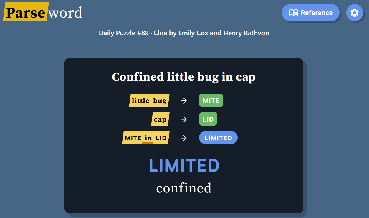 Parseword Answer for April 28, 2026