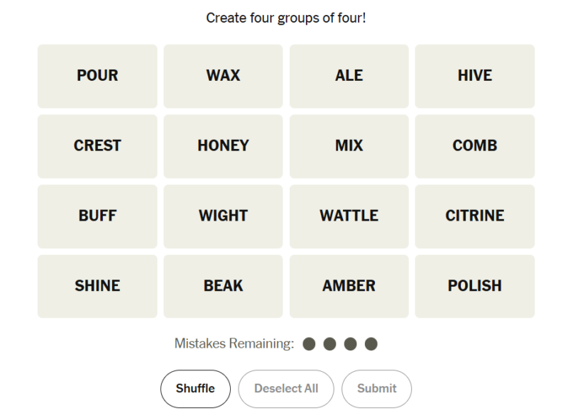 NYT Connections: 01 May 2026 Hints and Answers!