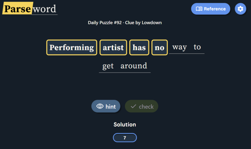 Parseword Hints and Solutions Today: May 01, 2026