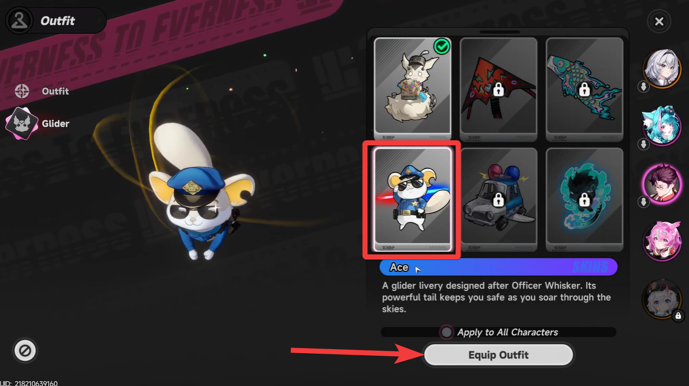 Ace Glider - Pre-Registration Milestone Rewards - NTE