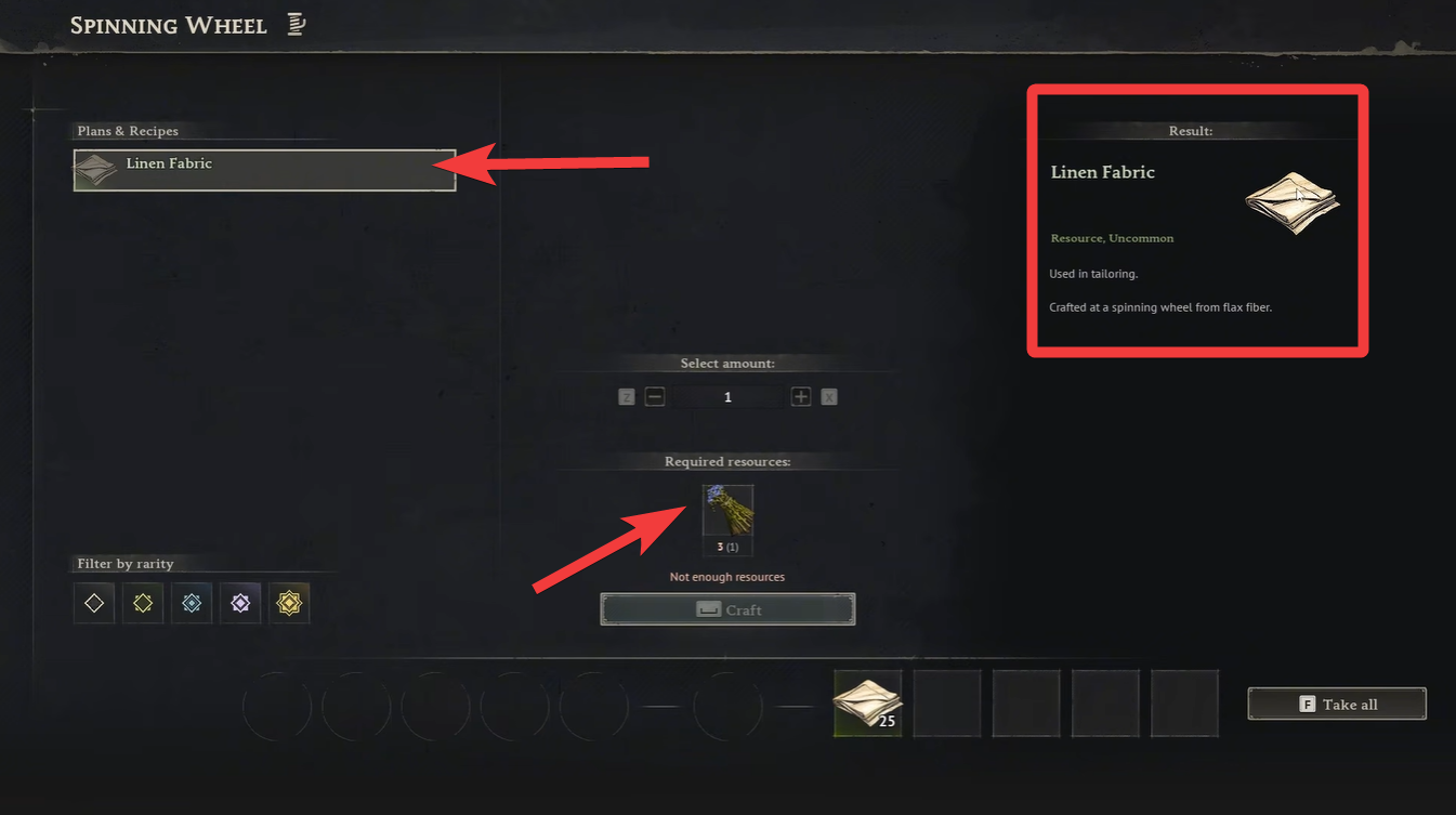Windrose Tarred Fabric crafting (Image credit: Kraken Express / Via: YouTube - ASAP)