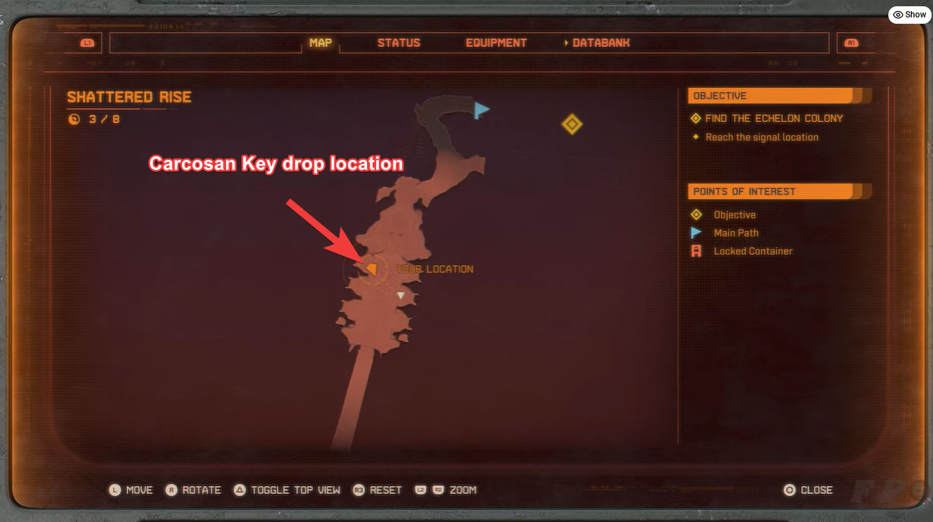 Saros Carcosan Key Location