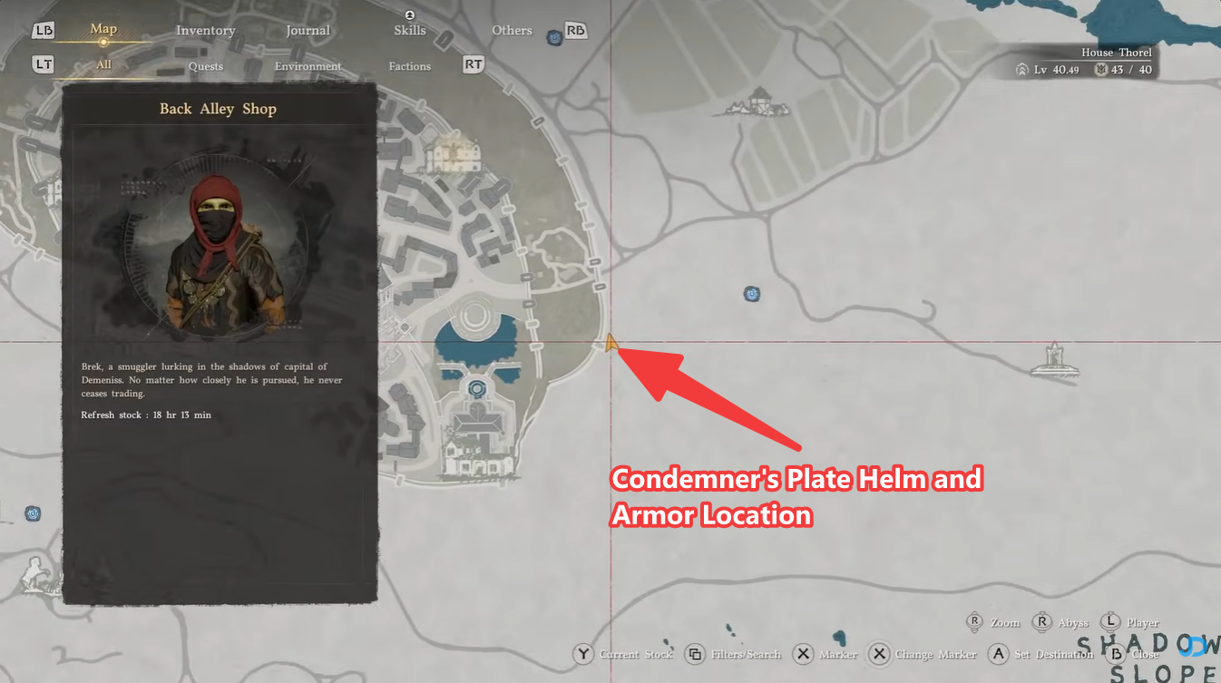 Crimson Desert Condemner's Plate Helm, Plate Armor, and Cloak Location and Stats 