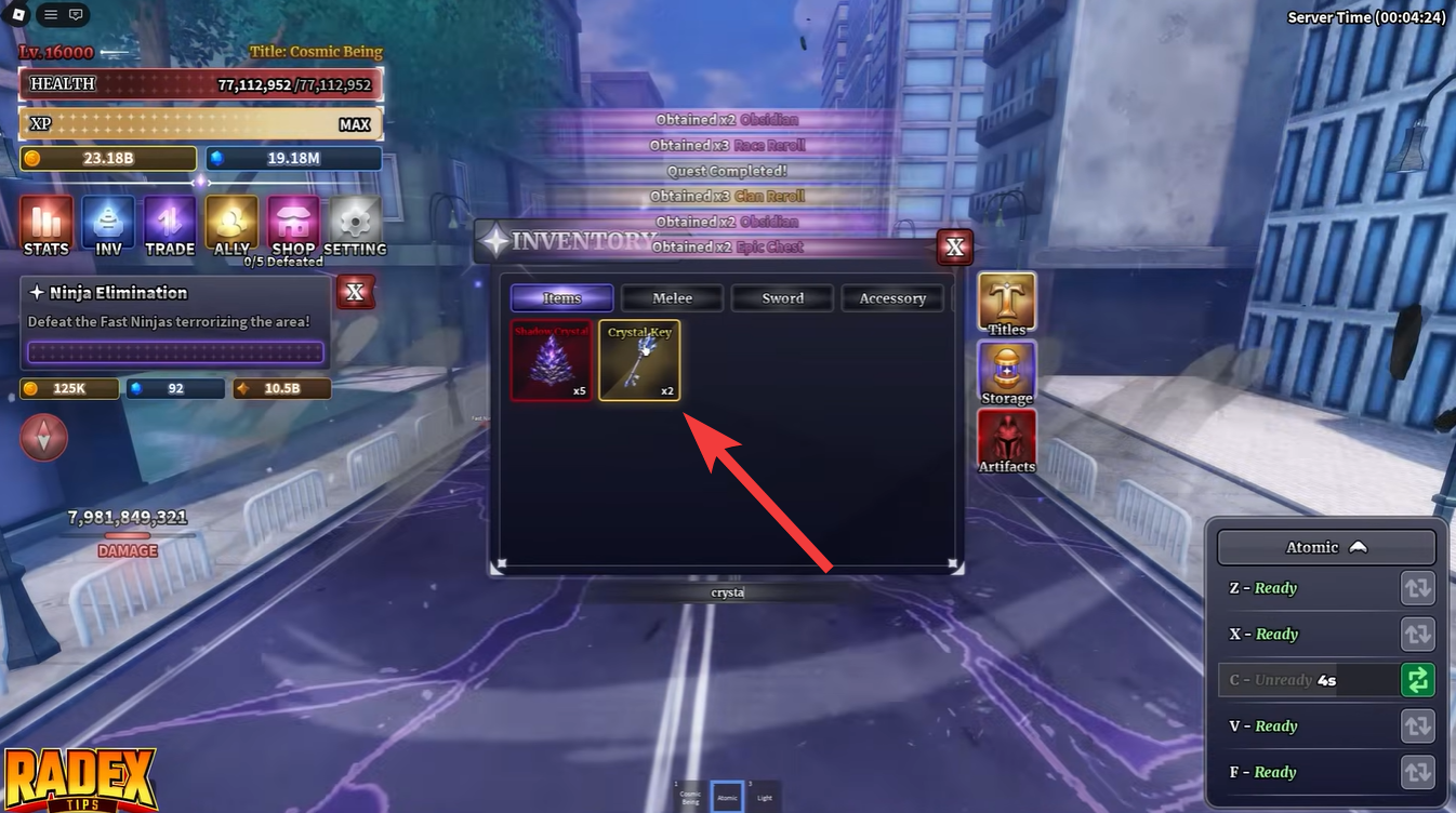 Sailor Piece Crystal Key Farming (Image credit: Sailor Piece Roblox / Via: YouTube – ViewSIM)