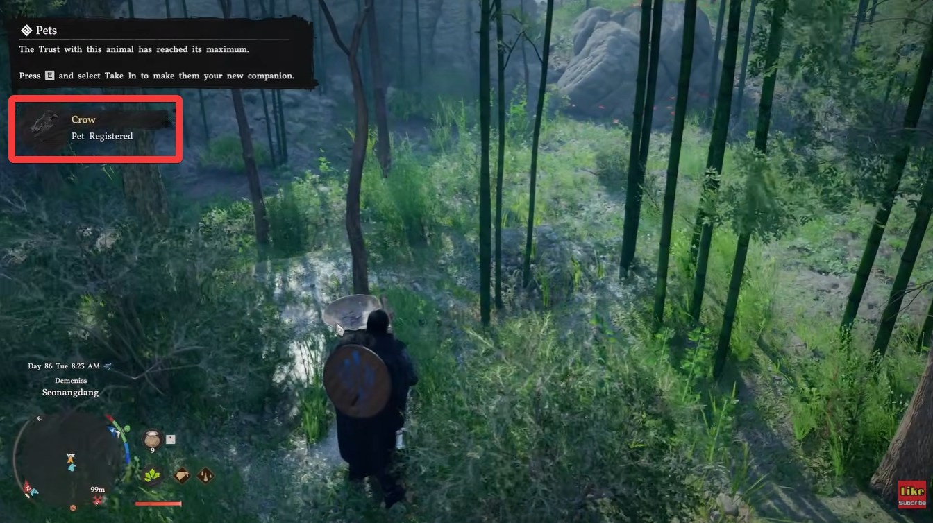 Crow pet crimson desert (Image credit: Pearl Abyss / Via: YouTube - KpShamino)
