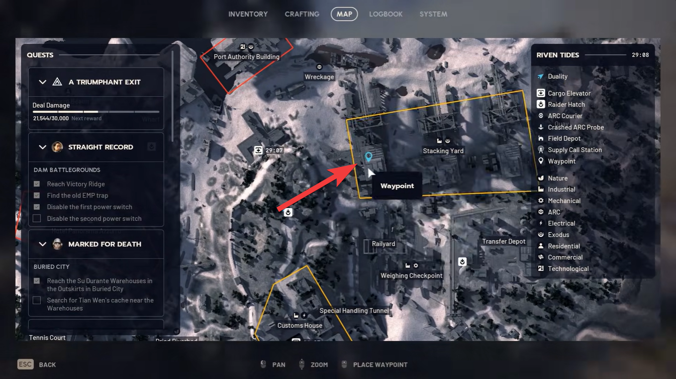 Stacking Yard puzzle solution in Riven Tides Arc raiders