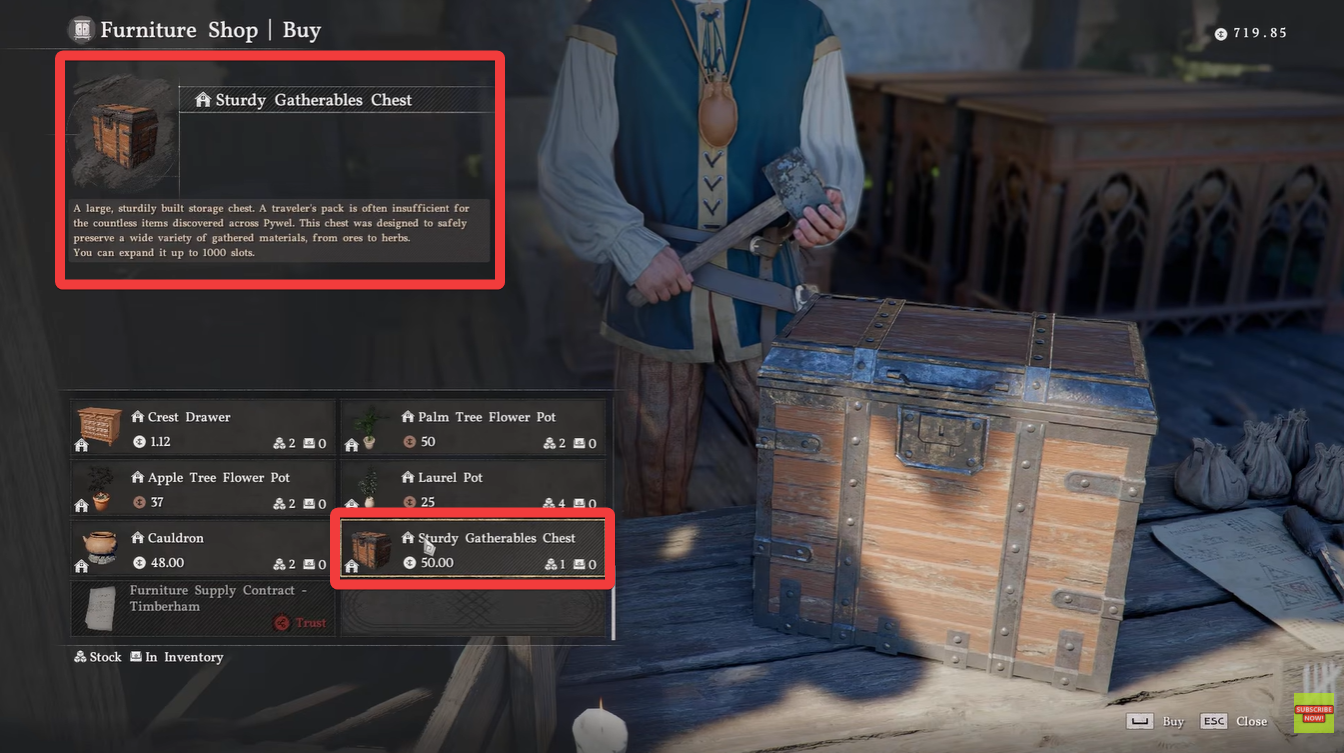Sturdy Gatherables Chest Crimson Desert (Image credit: Pearl Abyss  / Via: YouTube - Mon Facts)
