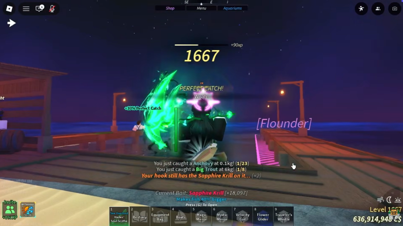 Fisch Roblox: Hades Soul Scythe location, requirements (Image credit: Fisch Roblox / Via: YouTube - MineBlox)