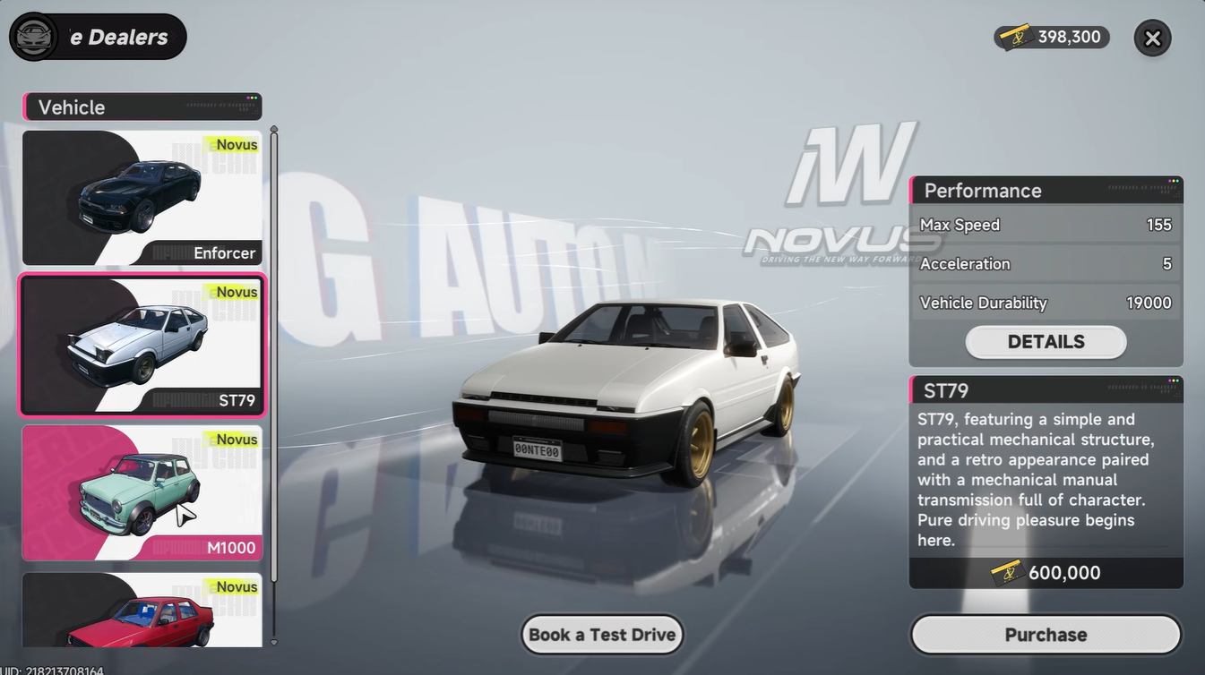 Car showroom location, New Way, Novus Car shop in Neverness to Everness-NTE