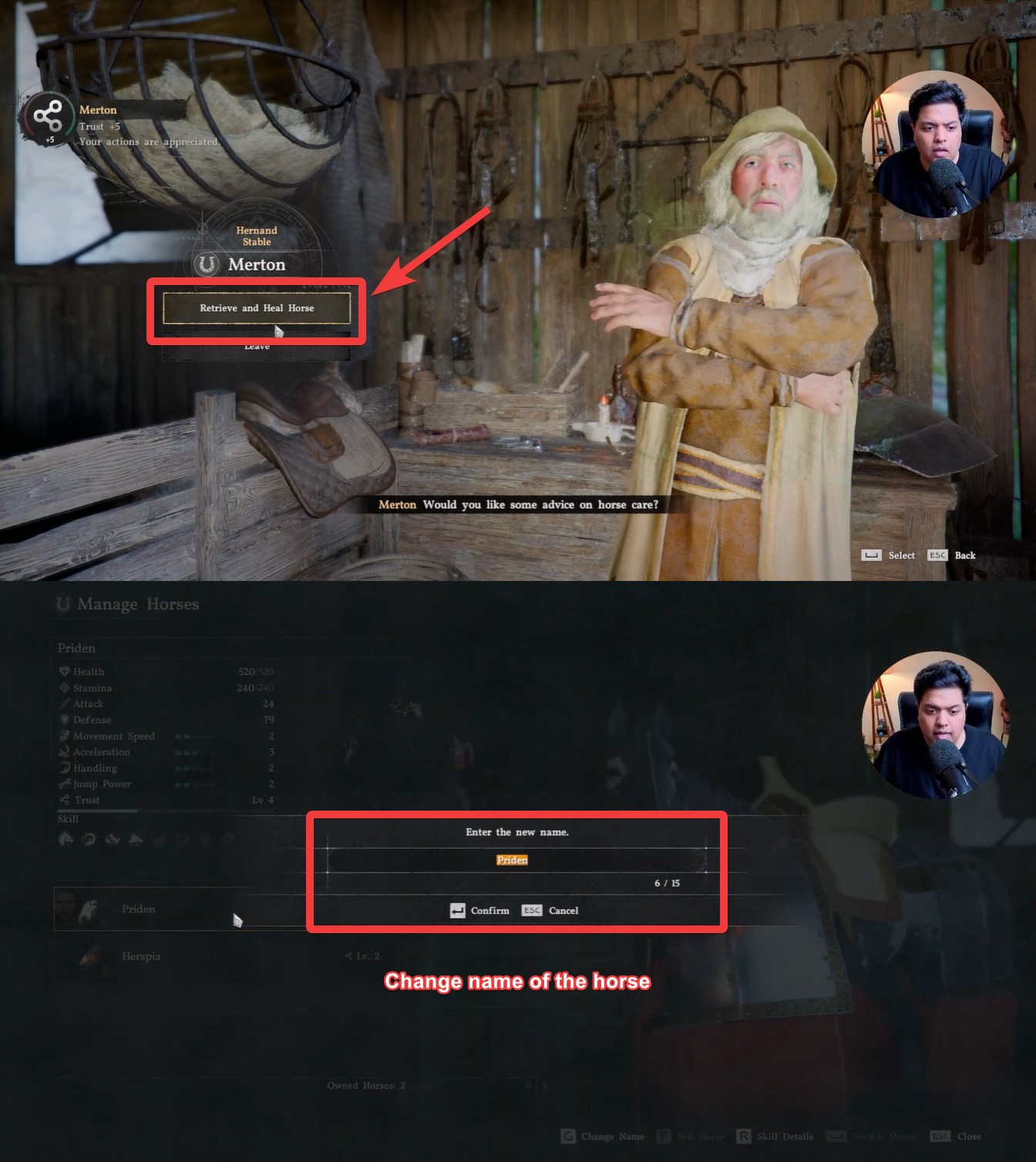 rename horse in crimson desert (Image credit: Pearl Abyss / Via: YouTube - SolveBase)