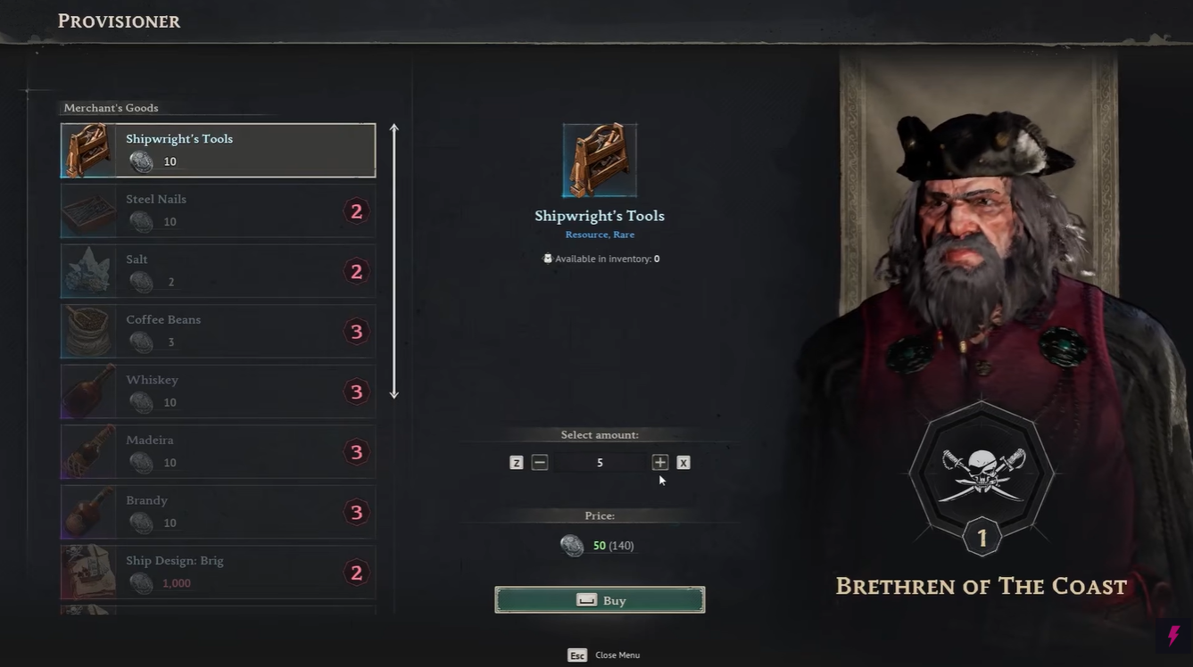 Windrose Shipwright’s Tools guide