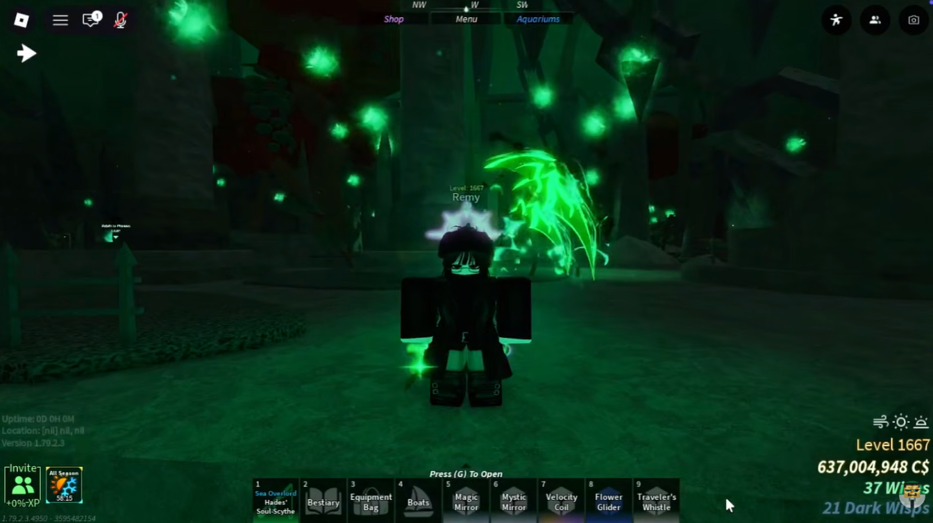 Fisch Roblox: Hades Soul Scythe location, requirements (Image credit: Fisch Roblox / Via: YouTube - MineBlox)