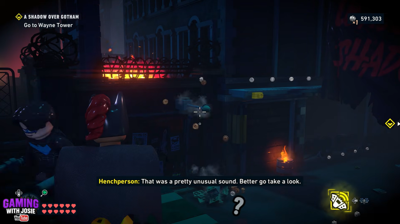 Batgirl using scanning abilities near the beginning of the final chapter mission