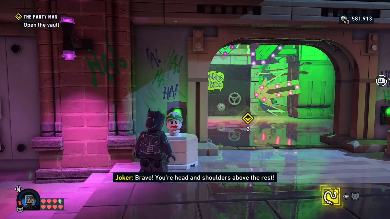 Final boombox collectible appearing in the next Party Man mission section after placing the Joker head on the podium.