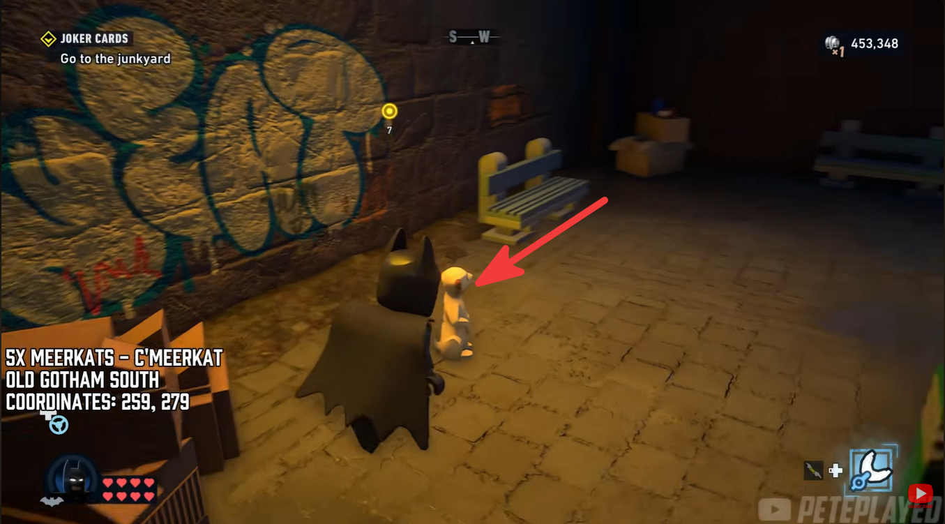  meerkat locations inside Grand Park in Old Gotham South for the Absolute Batman unlock challenge
