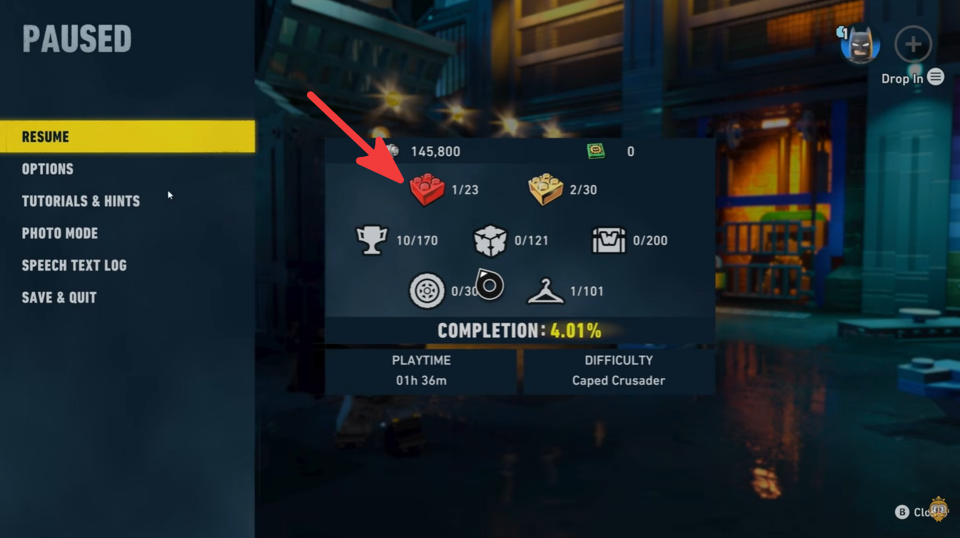 New Beginnings Red Brick Location and Unlock in LEGO Batman: Legacy of the Dark Knight
