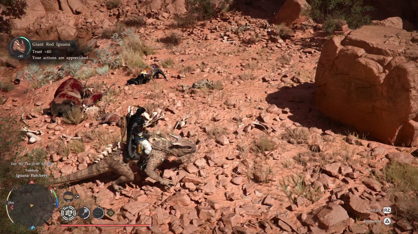 Giant Red Iguana Mount Location and Taming Guide - Crimson Desert 