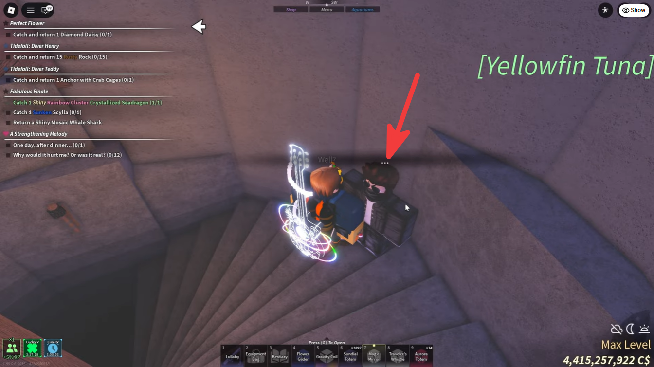 Finding Guard NPC in Lighthouse in Fisch Roblox