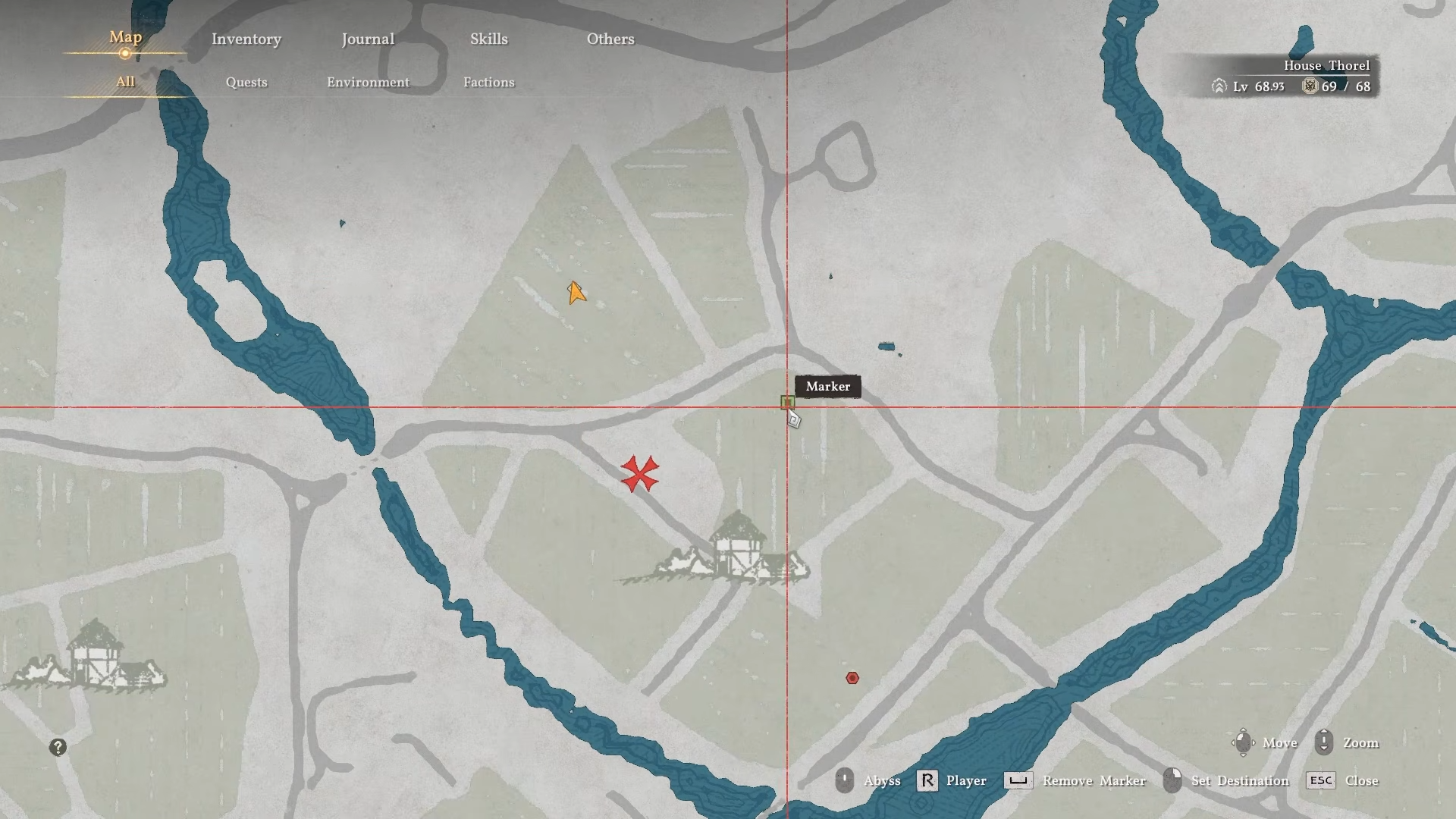 View of one of the marked Xs on Ursula's treasure map in Crimson Desert.