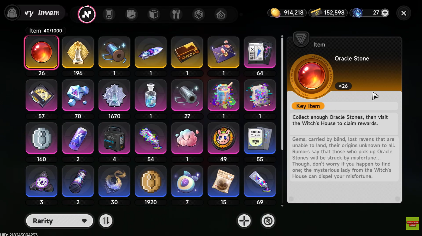 Witch's house location NTE - Oracle Stone uses and rewards