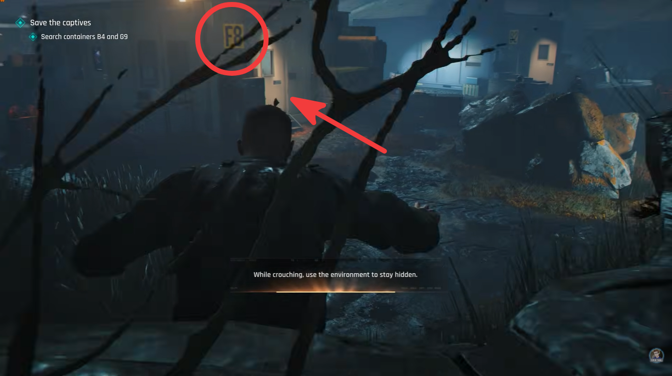 F8 container location in 007 First Light Prologue Mission