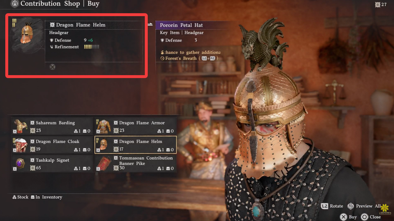 Dragon Flame Set Crimson Desert  Location and Stats: Armor, Helm, and Cloak Details