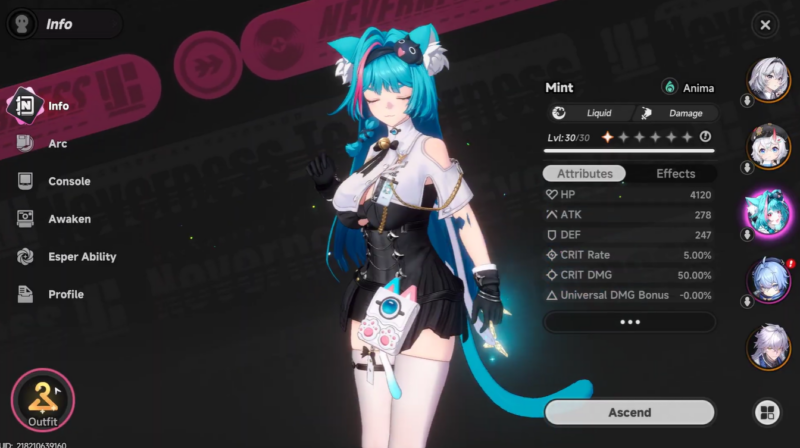 NTE gifting guide, affection level, bond levels, neverness to everness gifts