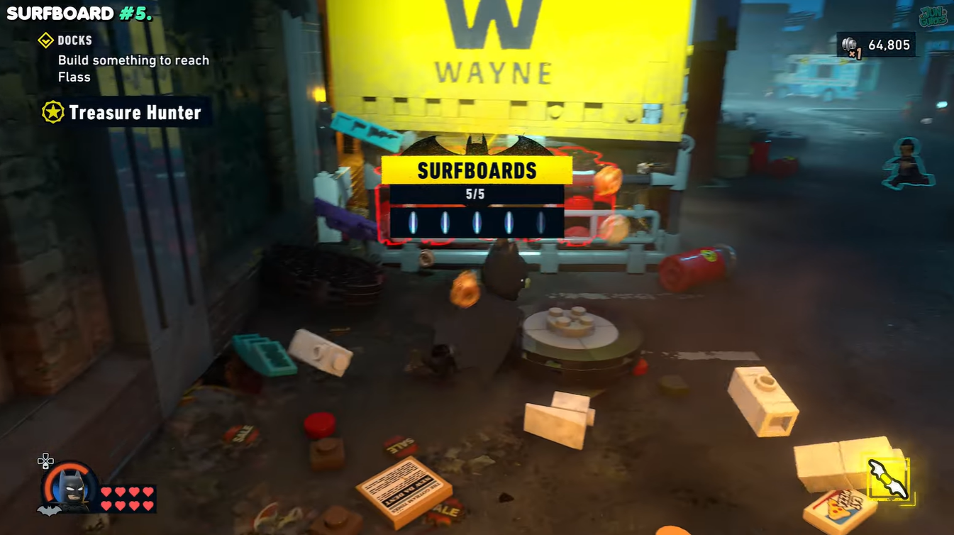 All Surfboards locations in LEGO Batman Legacy of the Dark Knight