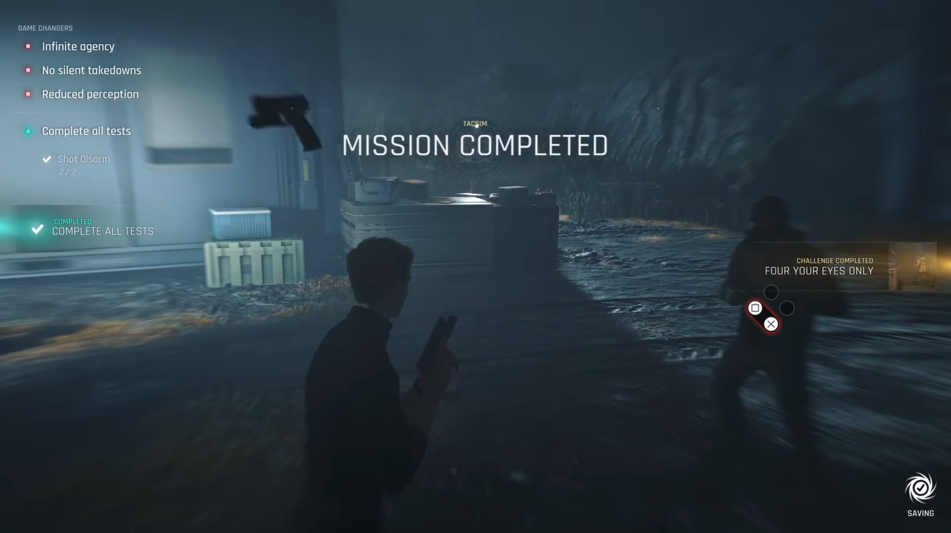 Completing missions in ATT in TacSim of 007 First Light