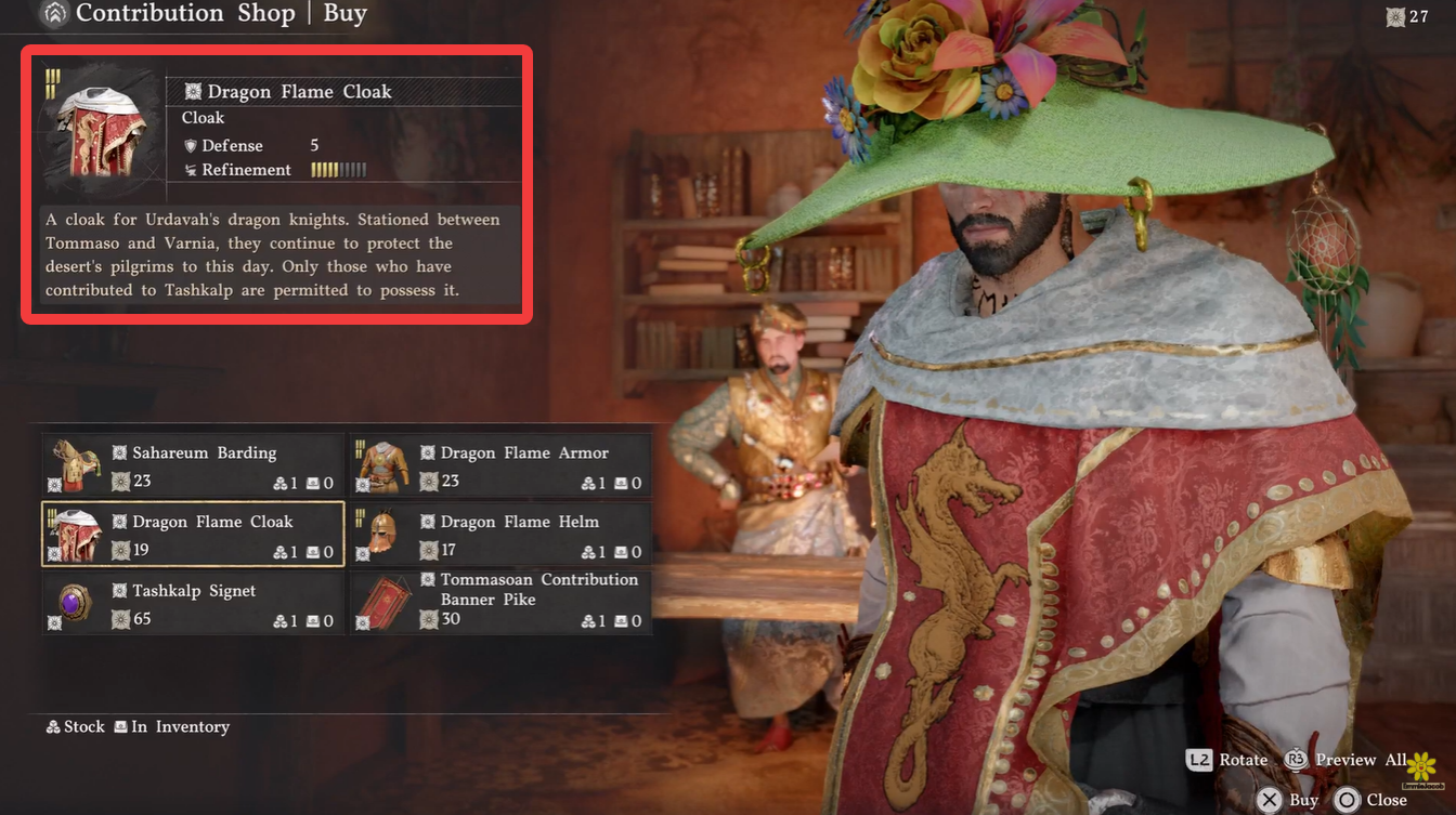 Dragon Flame Set Crimson Desert  Location and Stats: Armor, Helm, and Cloak Details