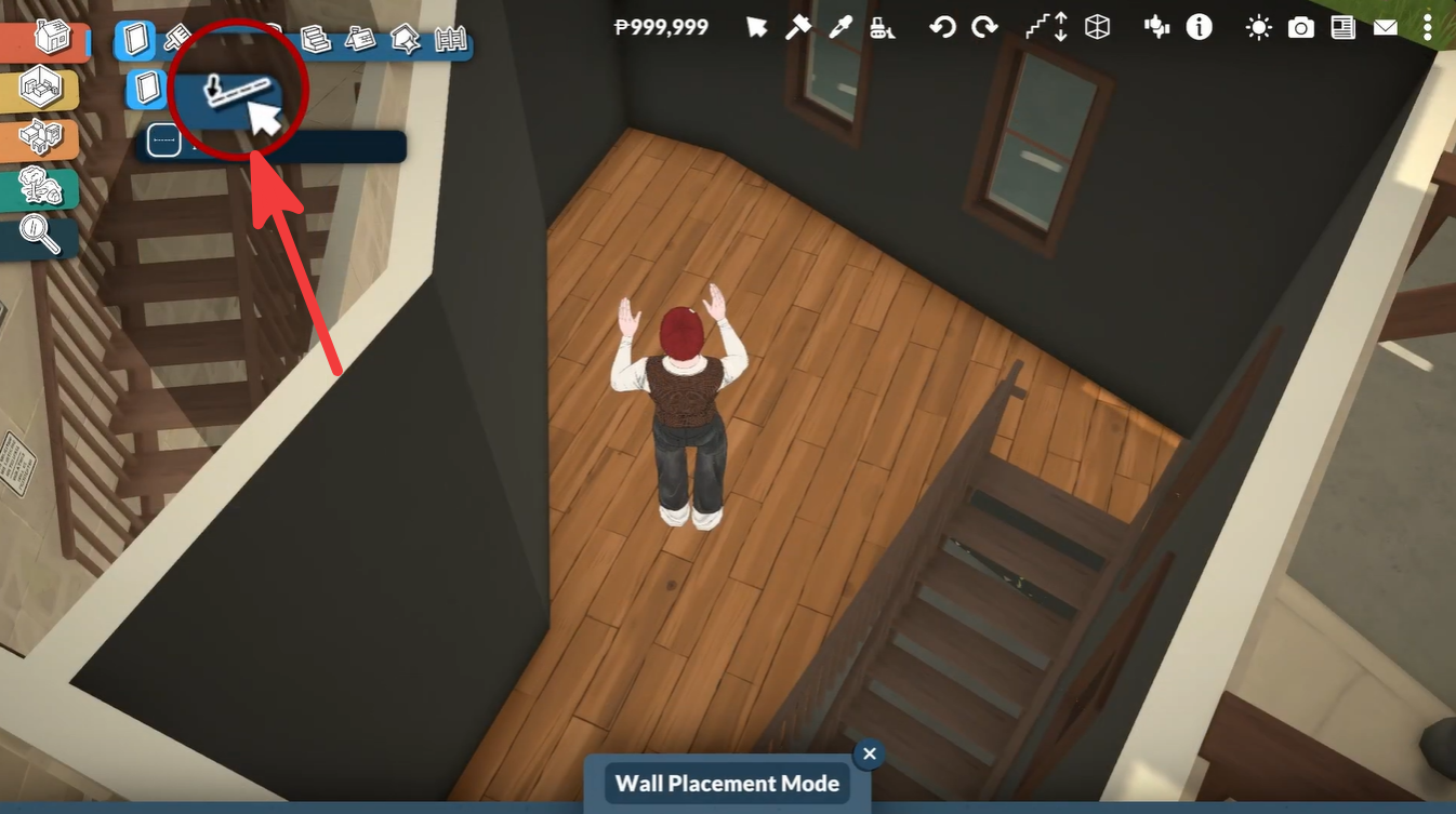 Using separator tool in Paralives to separate areas and flooring types