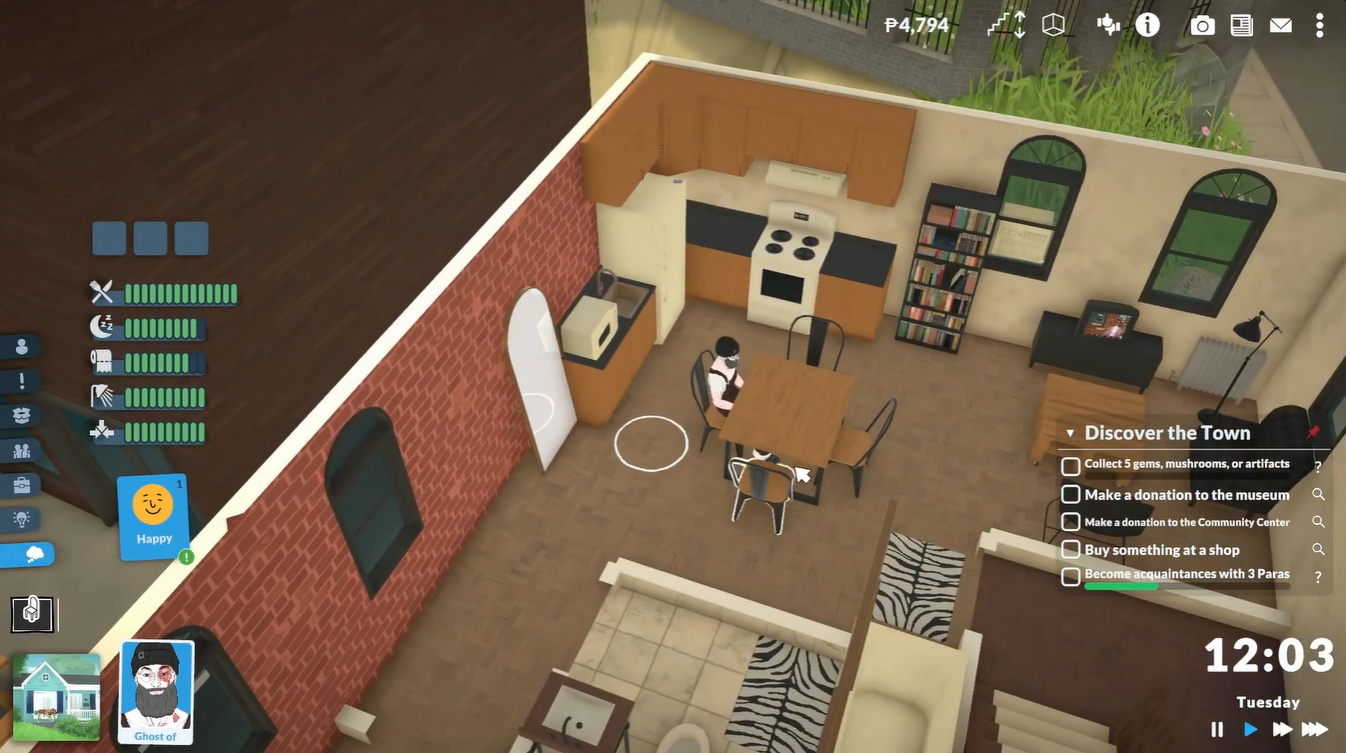 In-game screenshot of a house in Paralives
