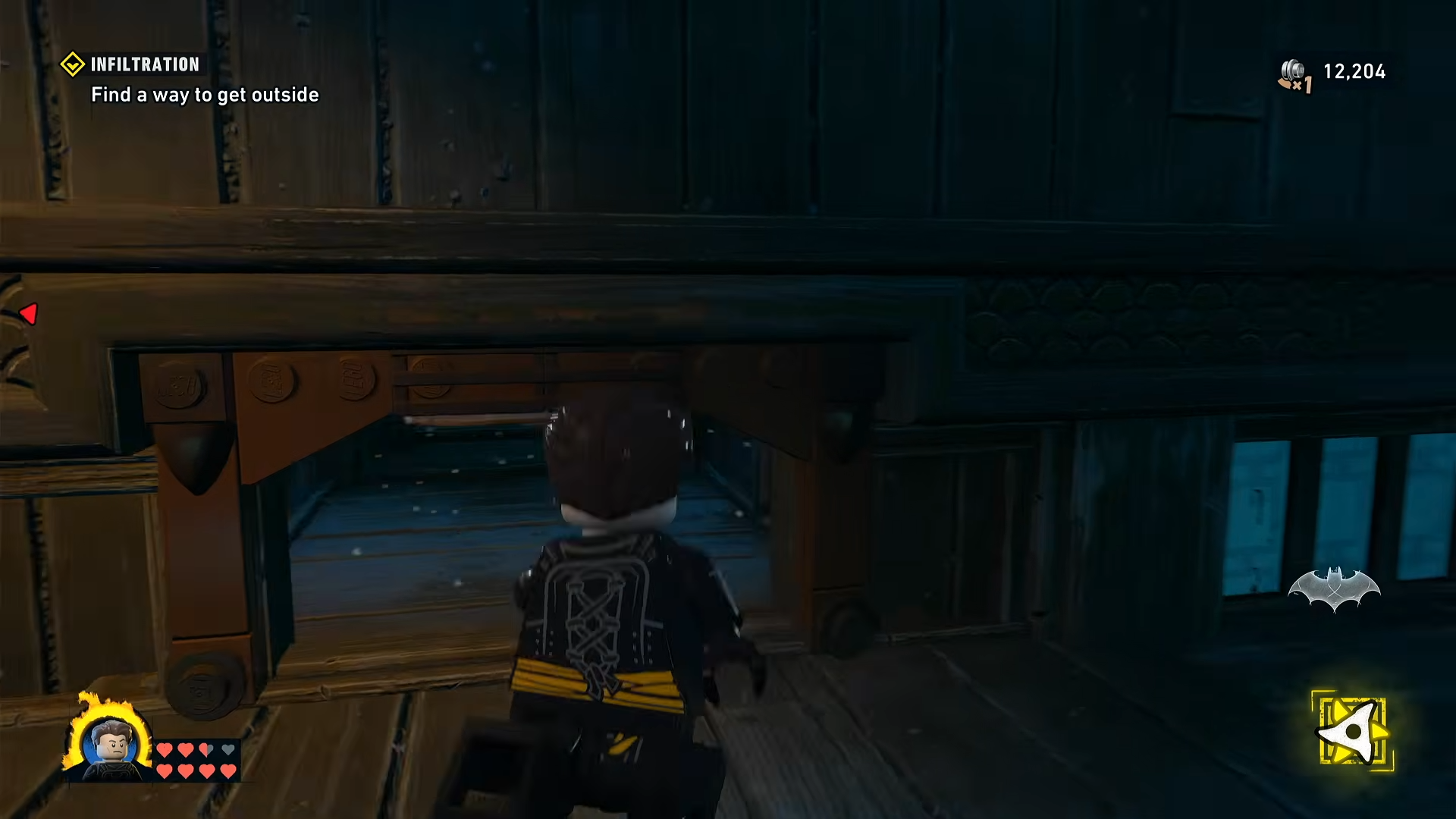 View inside the vent hallway in LEGO Batman: Legacy of the Dark Knight