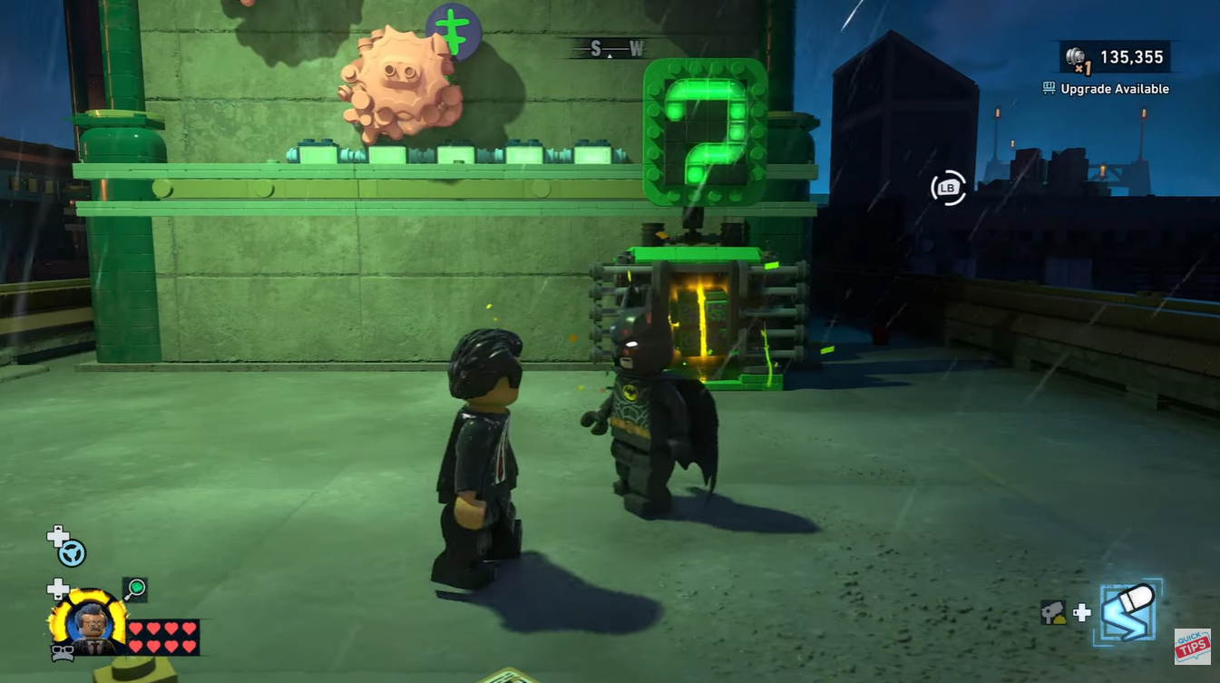 Riddler trophy collectible appearing after completing the Cog-nitive Dissonance puzzle in LEGO Batman Legacy of the Dark Knight
