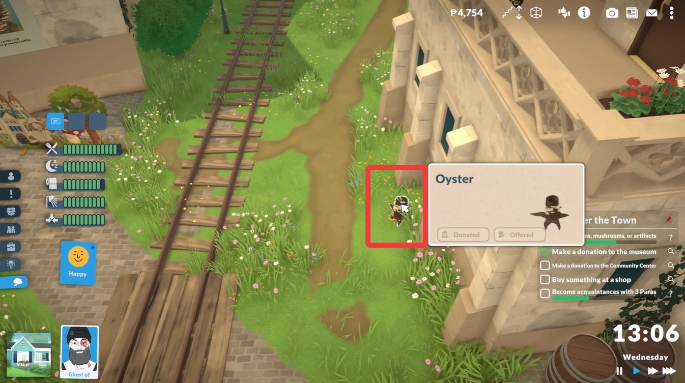Finding items like Oyster to donate to the Community Center