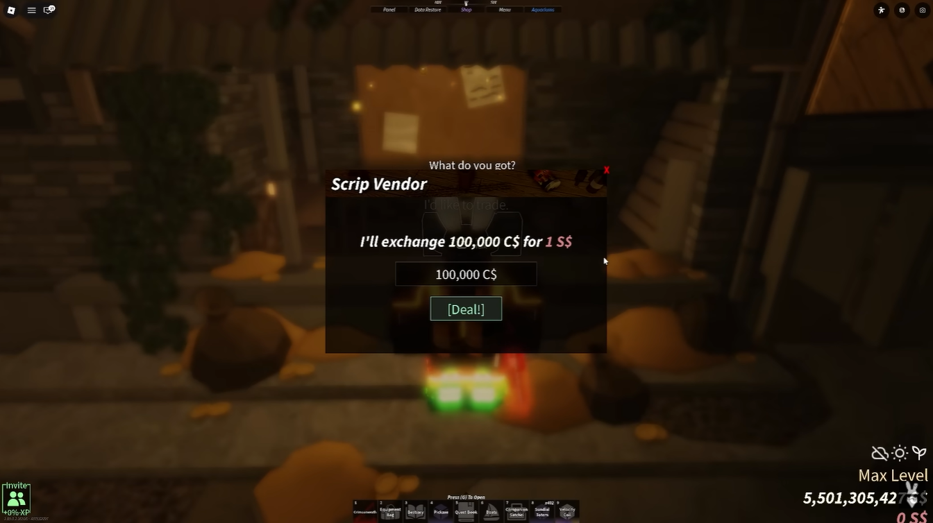 Shady Bazaar new curreny conversion rate in Fisch Roblox