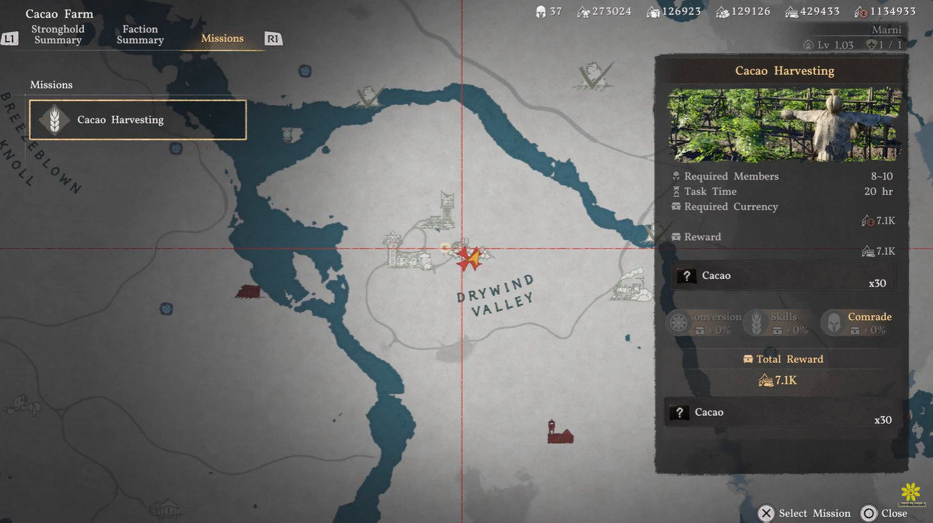 Crimson Desert Cacao Farming Dispatch Mission