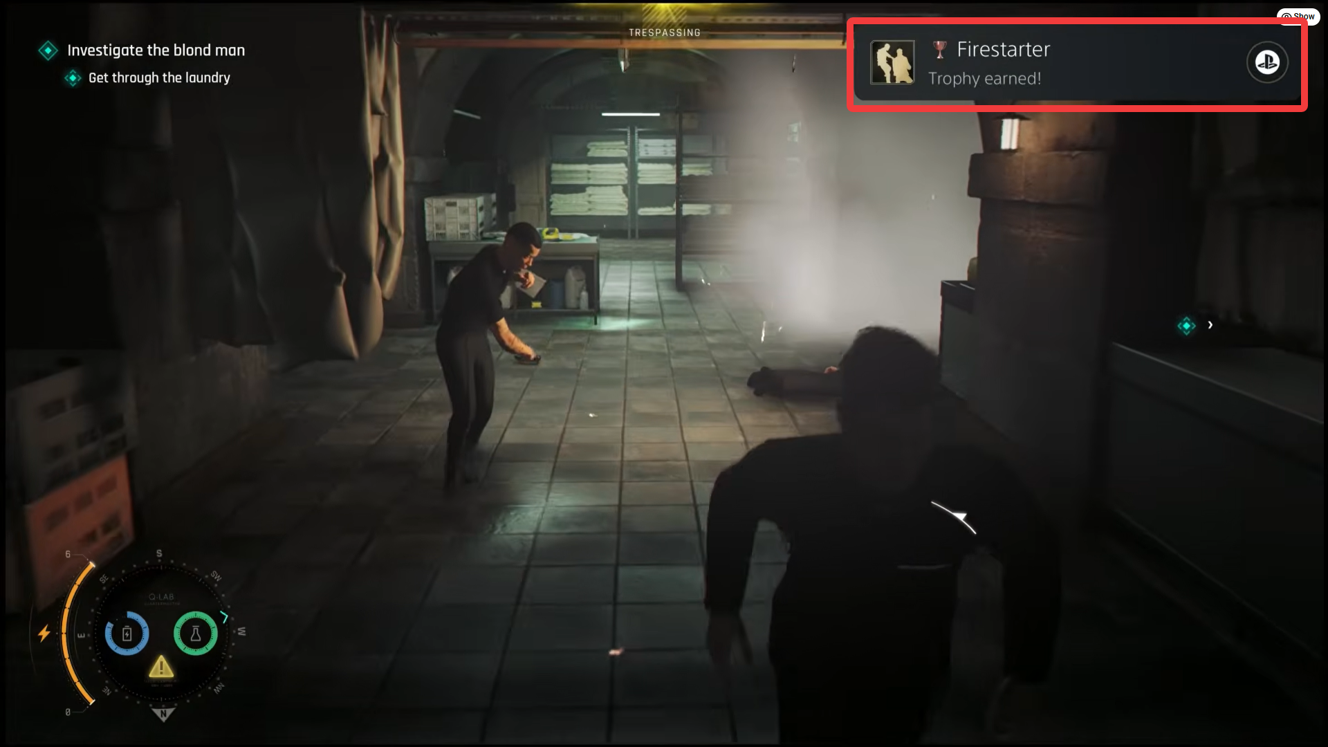Firestarter trophy unlocks in 007 first light after completing the interaction