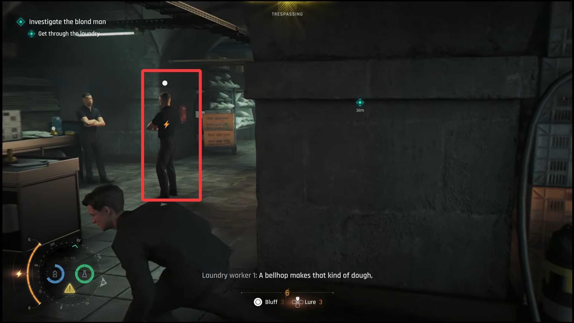 Locating the extinguisher and enemy in the laundry area in 007 first light