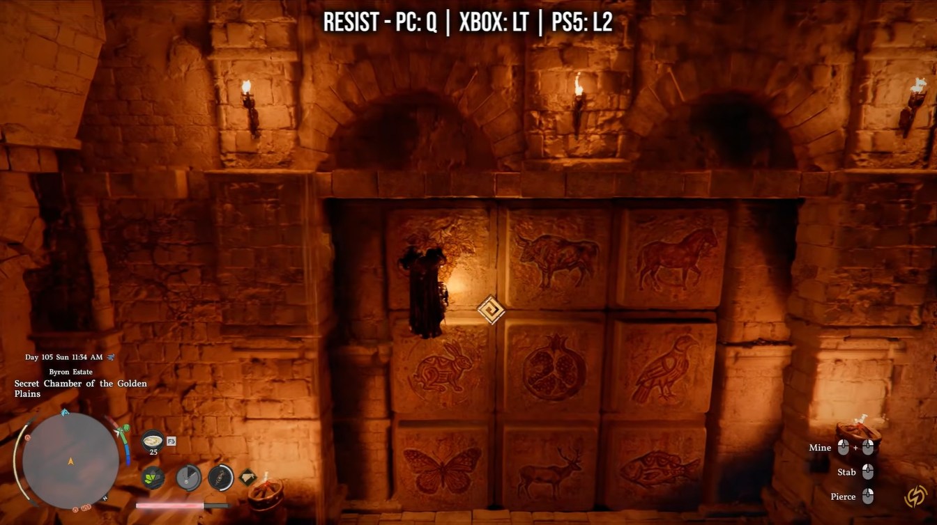 Solving the puzzle in Secret Chamber of Golden Plains in Crimson Desert