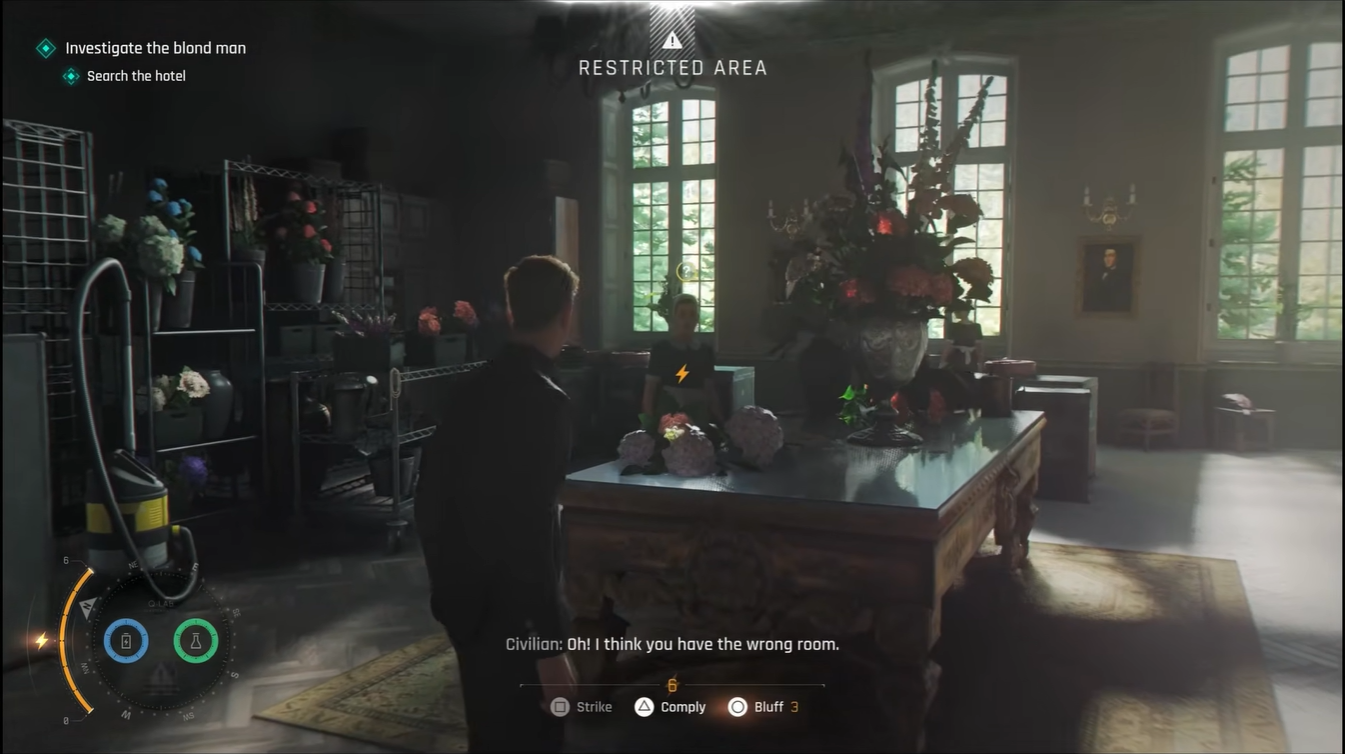 Civilian spotting James Bond inside a restricted area for Always Have an Exit Plan trophy