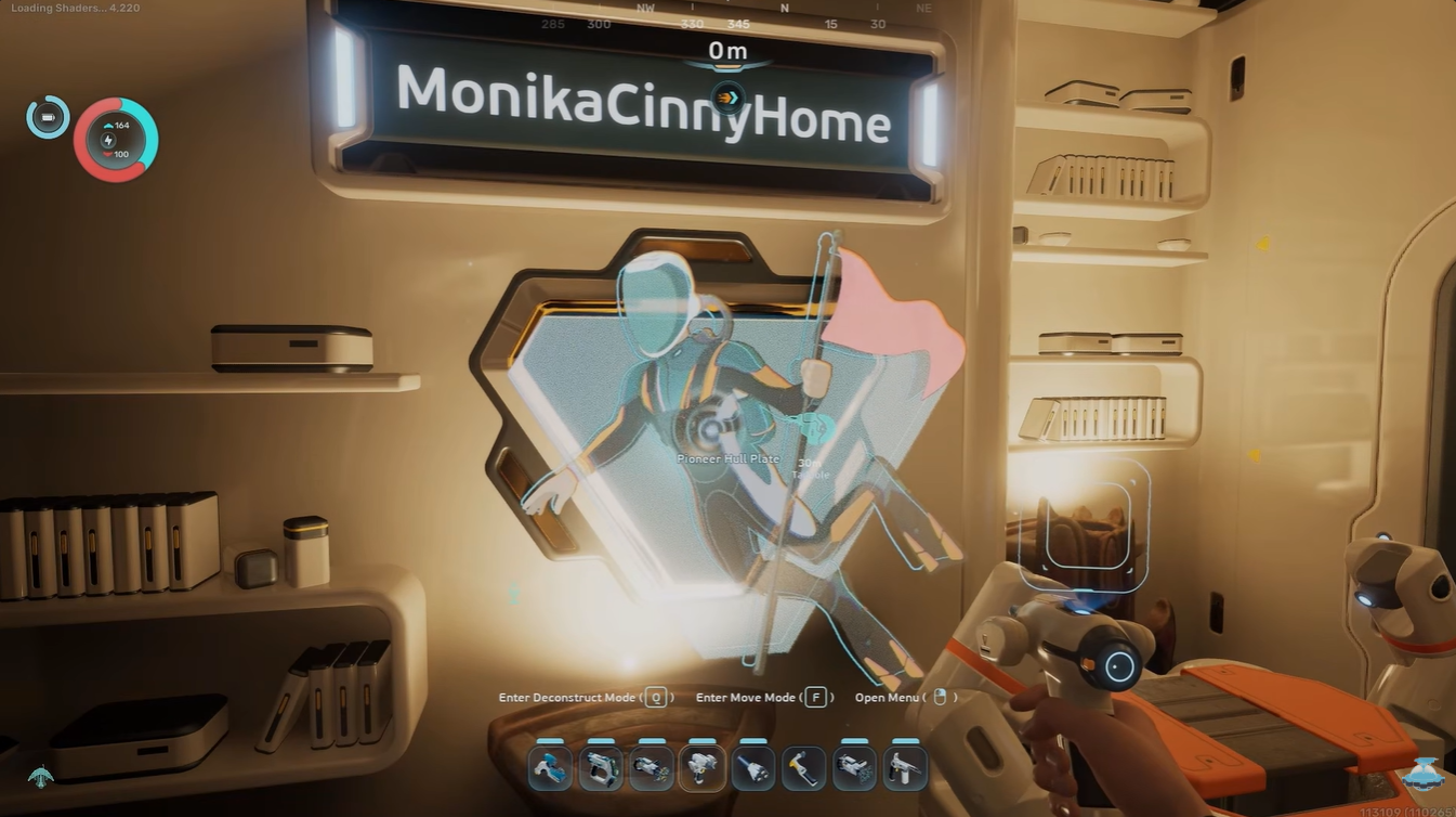 Pioneer Hull Plate equipped in Subnautica 2