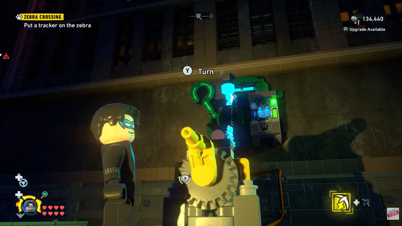 Player aligning the first colored power connection during the Services Charge puzzle