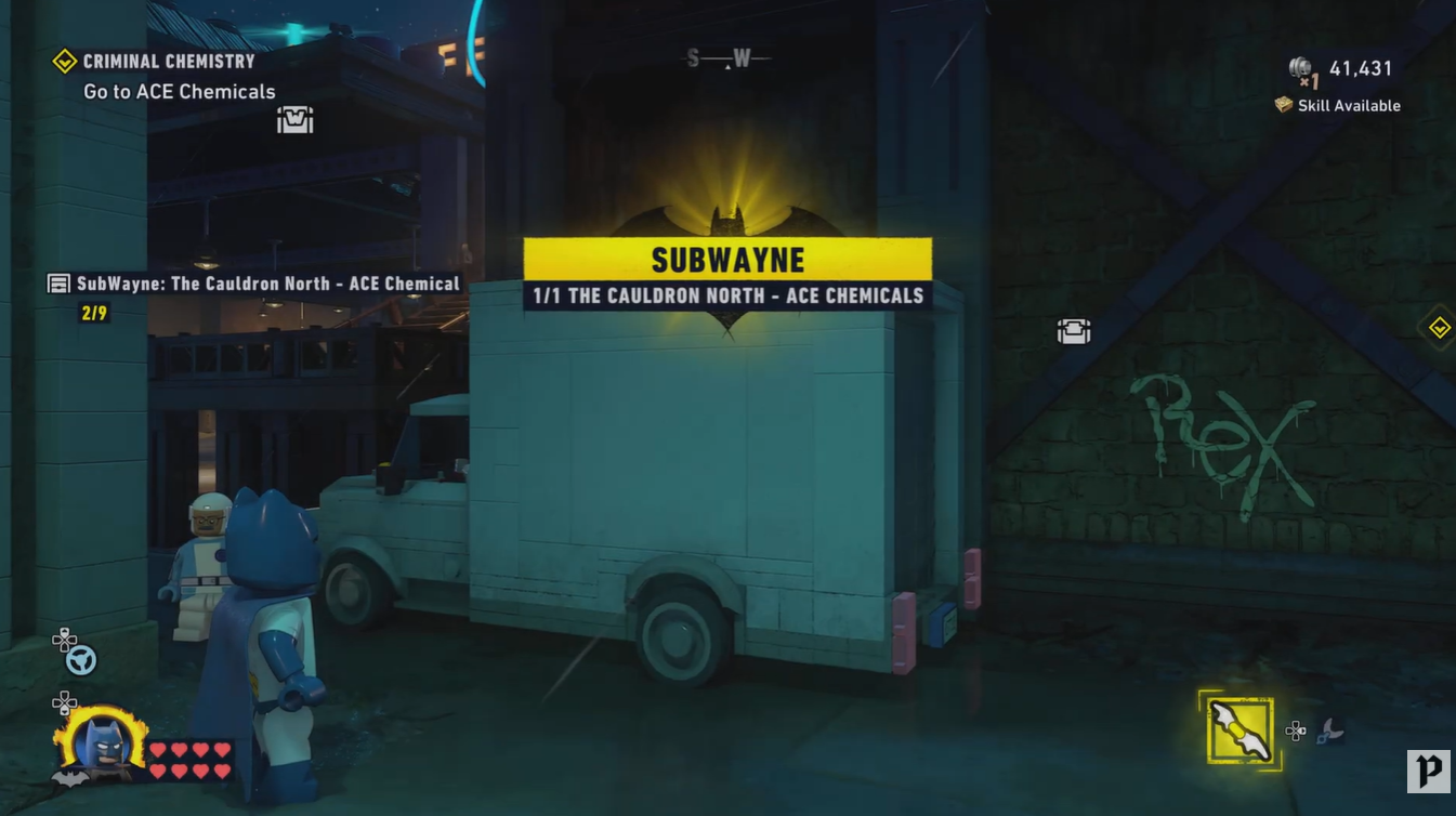 How to restore power to the billboard in Subwayne Cauldron North - LEGO Batman Legacy of Dark Knight