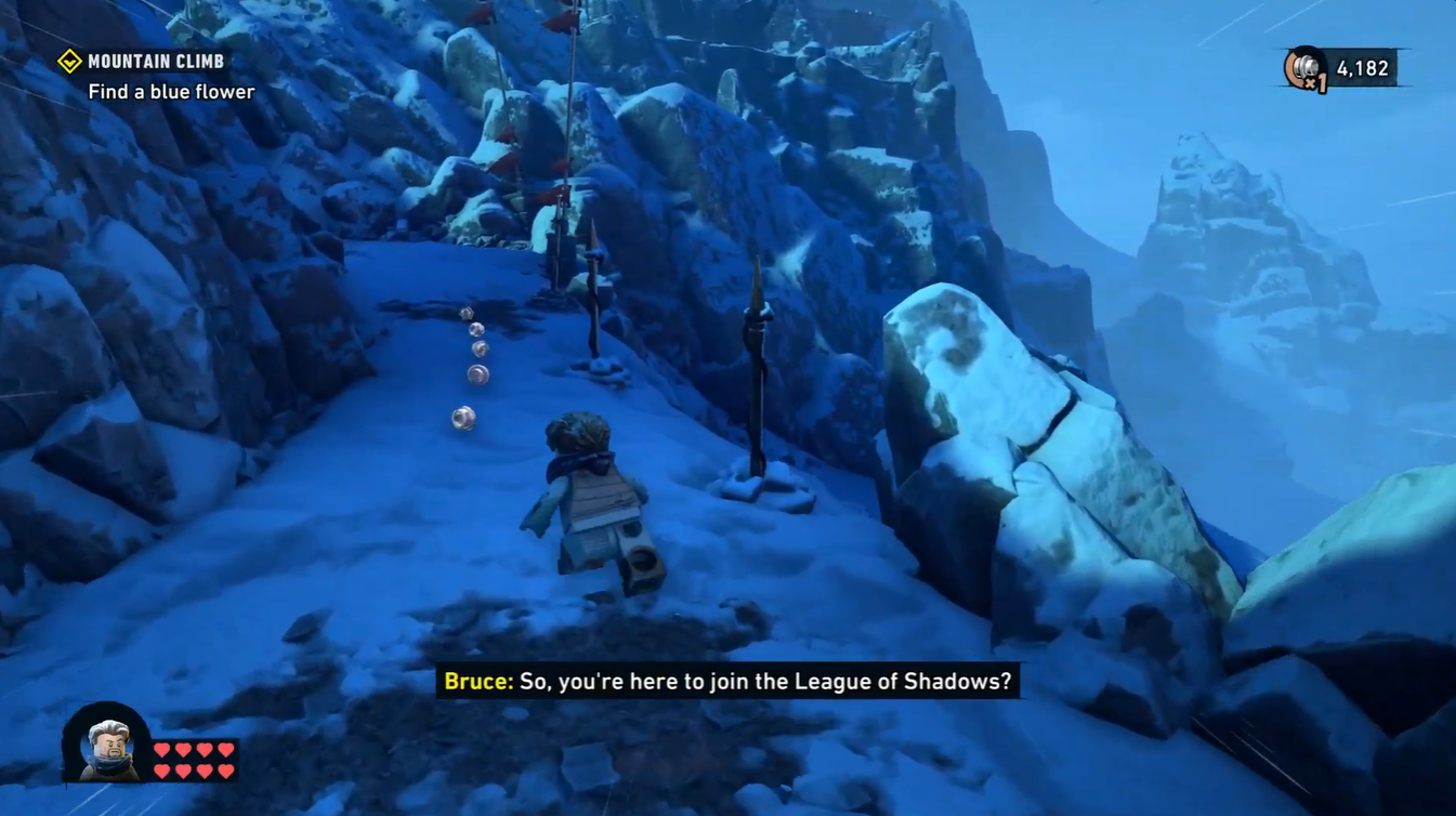 How to Find a Blue Flower in LEGO Batman Legacy of the Dark Knight Mountain Climb