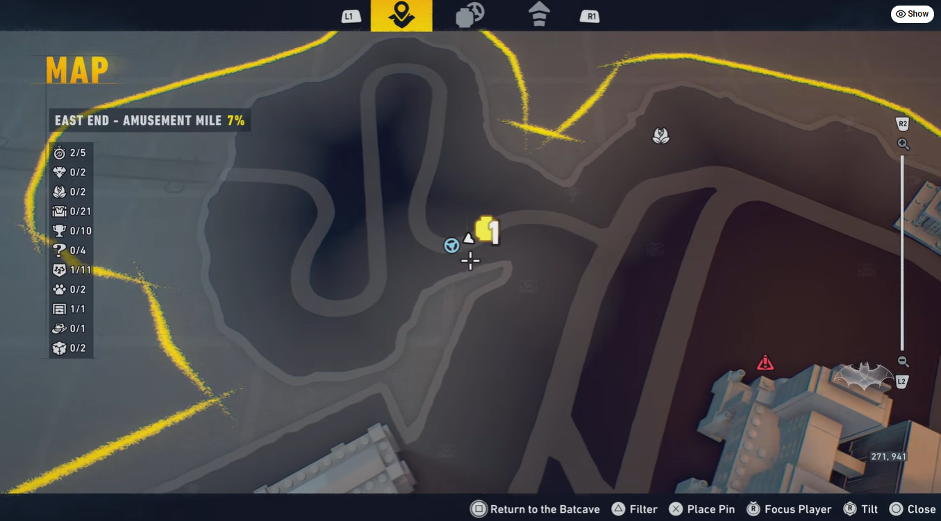 Location of Gentleman Ghost in Gotham City in LEGO Batman: Legacy of the Dark Knight