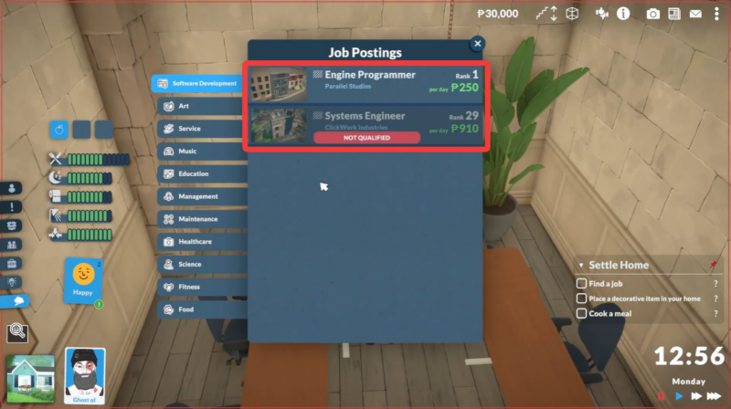 Browsing jobs in the postings on laptop in Paralives